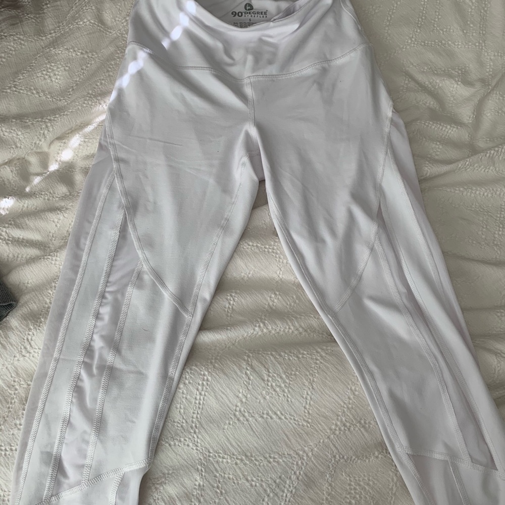 90 Degree White Workout Leggings